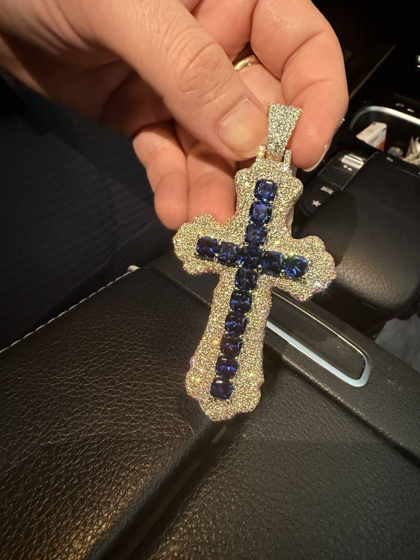 Diamonds Lab Grown Custom Made Cross 14k