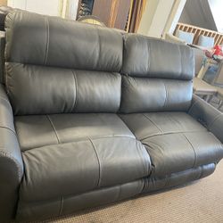 LEATHER POWER RECLINING SOFA 