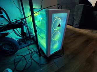 White RGB Gaming PC Tower 4060Ti