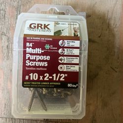 GRK R4 #10 x 2-1/2-in Polymer Exterior Wood screws ( 80 -Per Box )