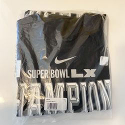 Brand New Men's Nike Black Seattle Seahawks Super Bowl LX Champions Locker Room Trophy Collection Authentic T-Shirt Size Large