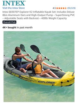 Intex explorer 2 person inflatable kayak like new