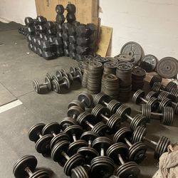 Dumbbells And Plates $1 Per Pound