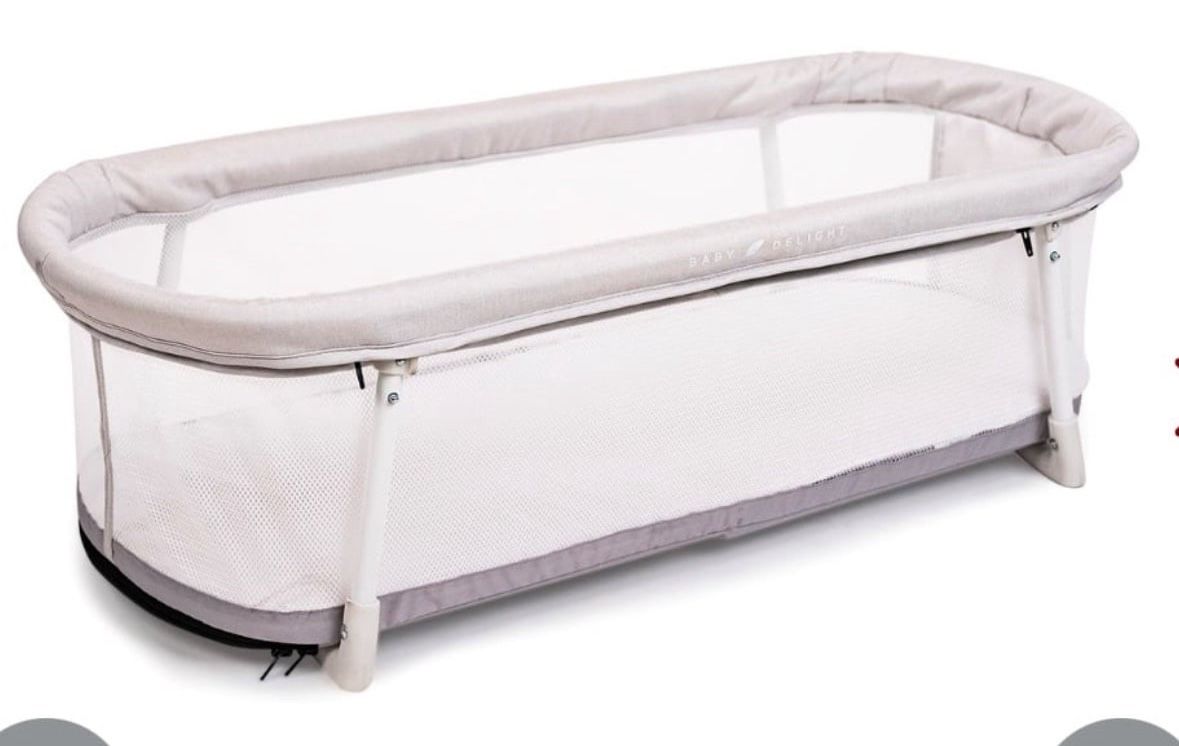 Baby Delight Snuggle Nest Bassinet, Portable Baby Bed, For Infants 0 – 5 Months, Driftwood Grey Open box item INVENTORY NUMBER: 101