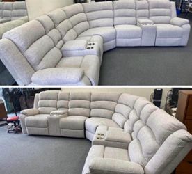 New fabric recliner sectional couch / free delivery