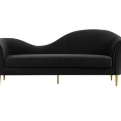 Black Velvet Sofa