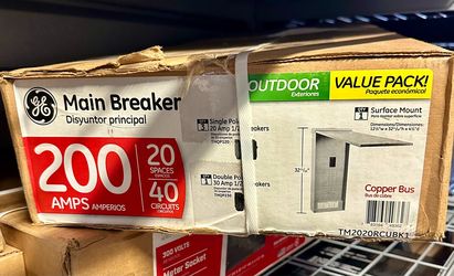 GE PowerMark Gold 200-Amp 20-Space 40-Circuit Outdoor Main Breaker Panel Value Pack