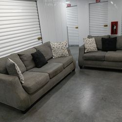 Gray Couch and Loveseat 