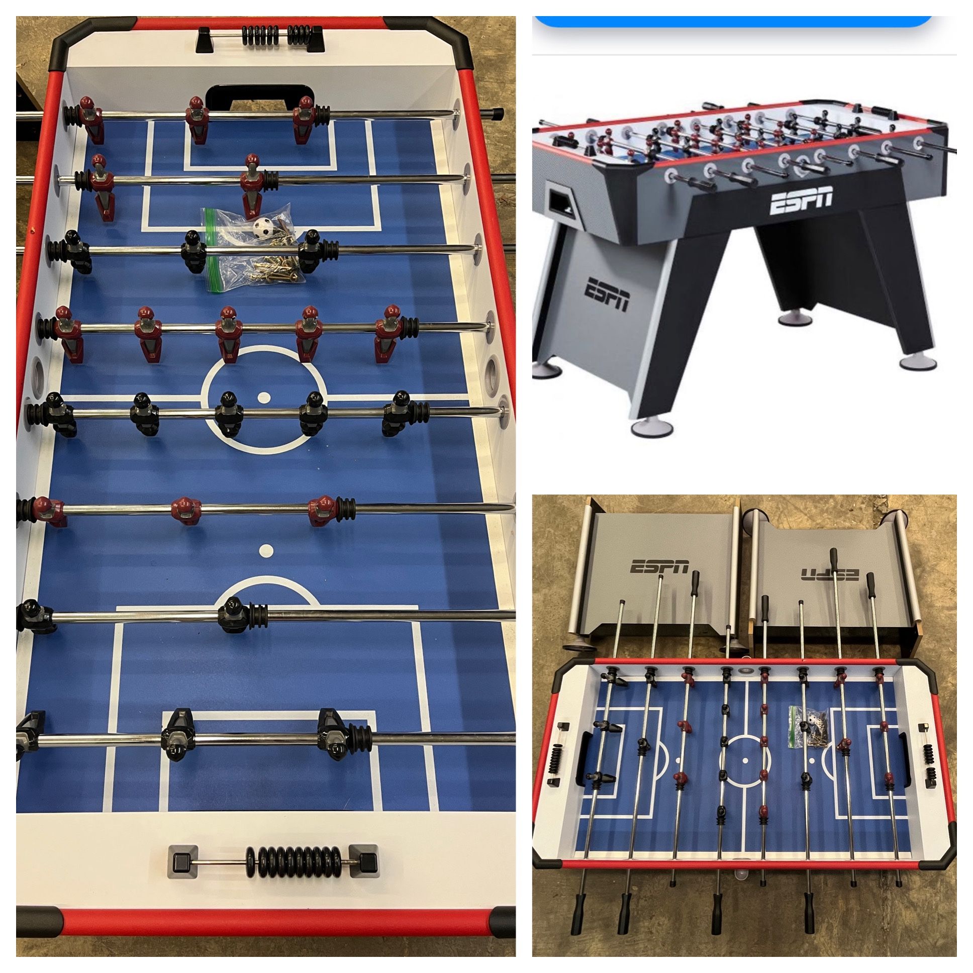 ESPN Wooden 56” Foosball Table. Free to ask, I reply