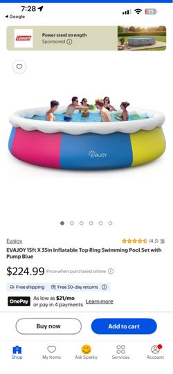 Blow up pool going for a steal