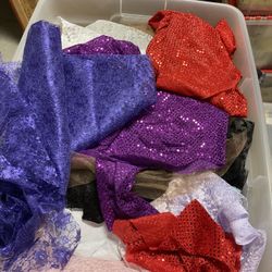 Miscellaneous Lace And Glamour Fabric Remnants 