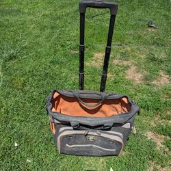 Klein rolling tools bag handle will not go all the way down 
