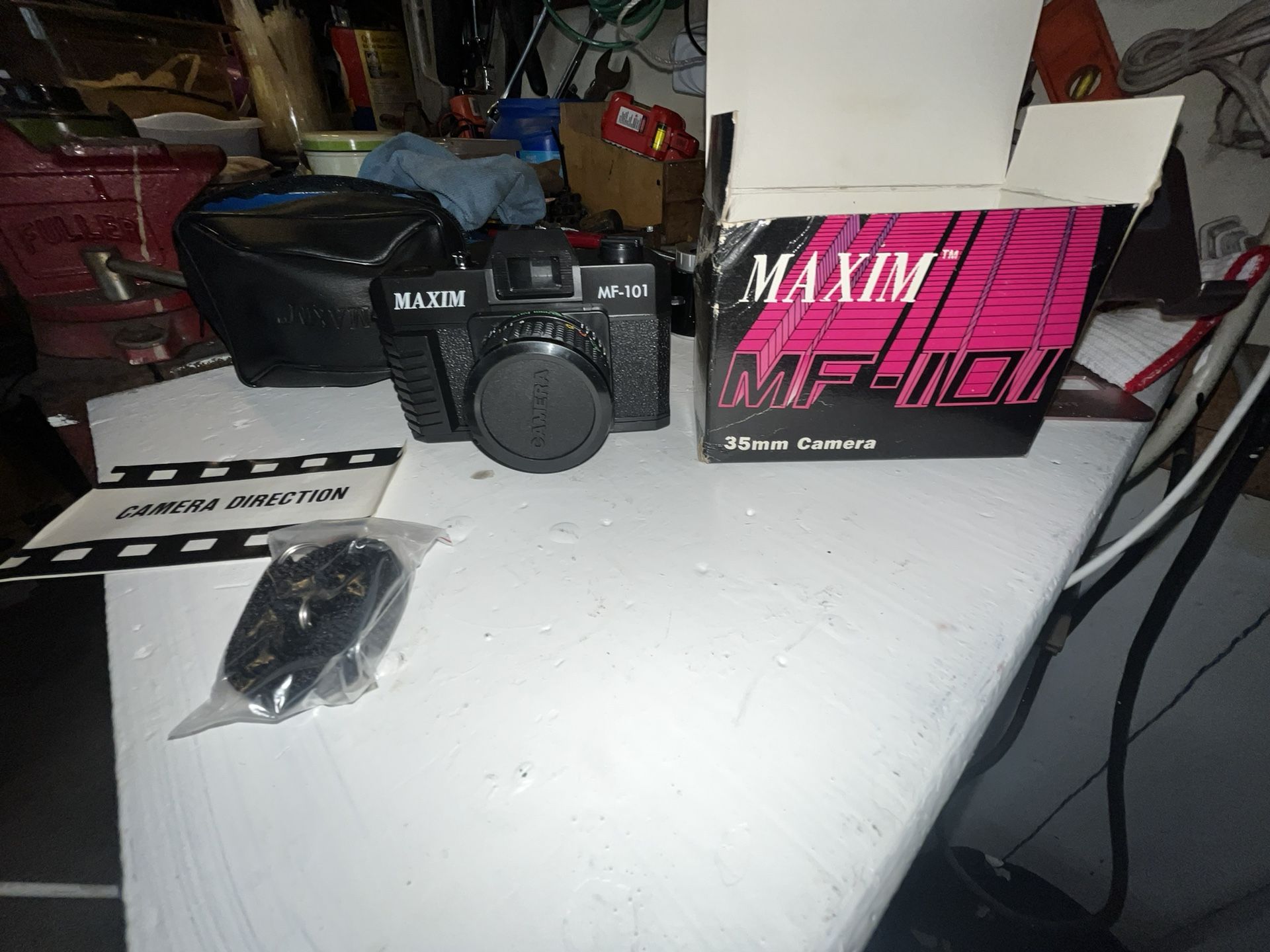 Maxim 35 mm vintage camera MF-101 brand new never used in the box. Full frame with built-in film