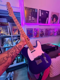 Fender Road Worn 1950S Telecaster Purple Solid Body Electric Guitar
