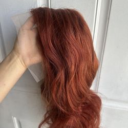 26in Copper Red Human Hair Wig. Price Firm