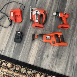 Black And Decker Drill, Saw 18v