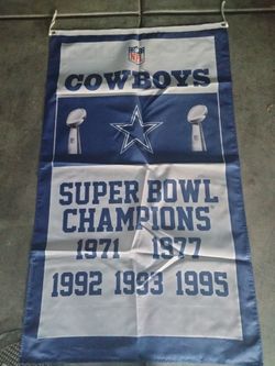 Cowboys Super Bowl Trophy's Banner