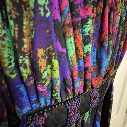 Vintage Psychedelic Dress / Size 14