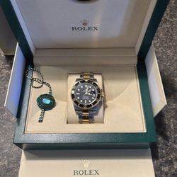 2020real  Rolex Submariner 116613in Sliver And Gold Oyster Bracelet With Black Bezel And 