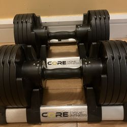 Core Fitness- Adjustable Dumbbells (5-50 lbs)