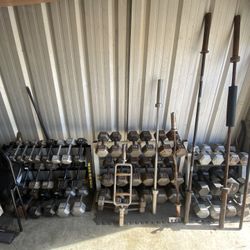 Benches, Barbells, Dumbbells, Weights, Plates, Racks, Trees, And More!