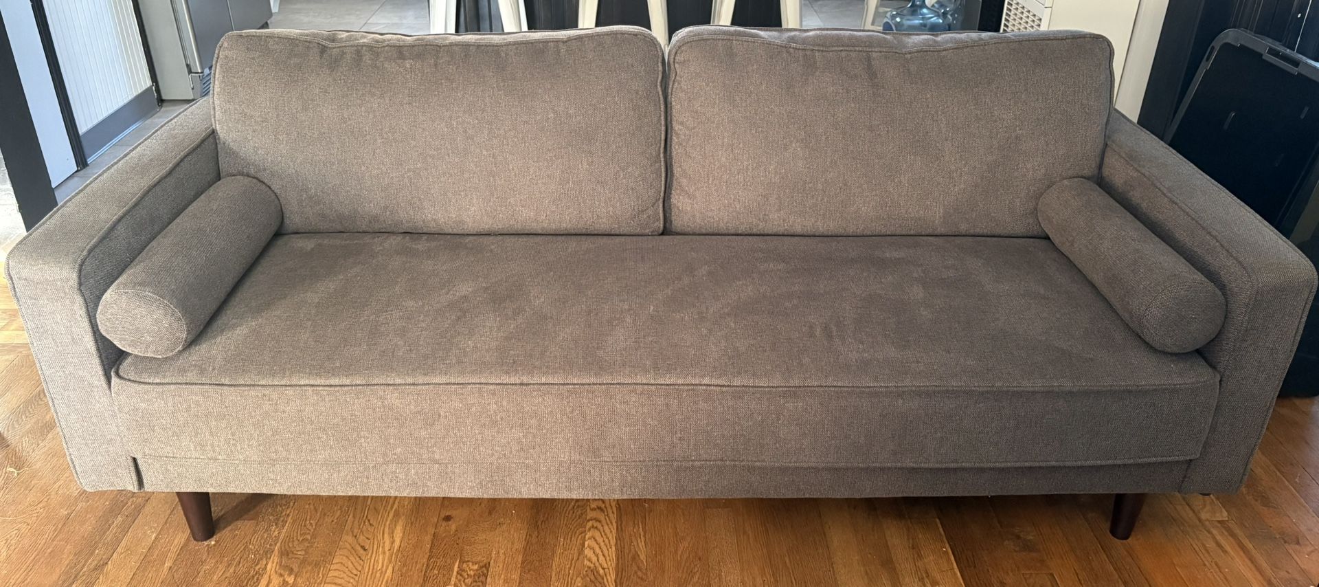 84” Upholstered Dark Gray Couch