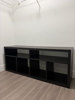 KALLAX TV unit, black-brown