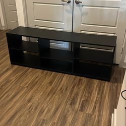 Low black press wood TV STAND