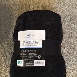 Black Chenille blanket