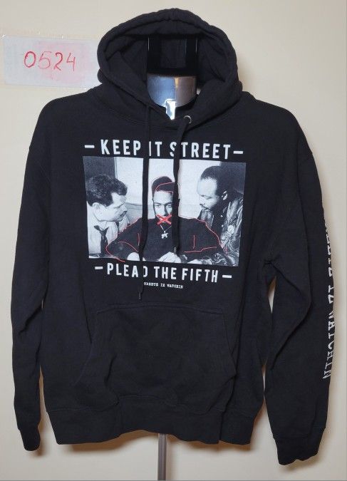 Streetz Watchin' Black Hoodie - Size XL (0524)