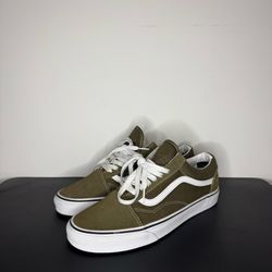 Men’s Vans Old Skool Olive green Size 10.5