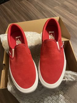 Size 10 Vans Slip On’s Red Suede Men’s
