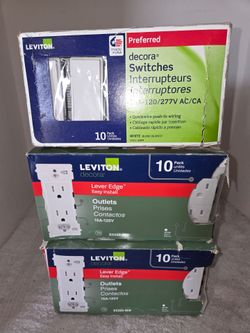 3 packs of Leviton Switches & Outlets Bundle Set (Price Is Firm)