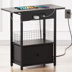 End Table with Charging Station