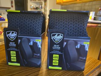 Two Auto Drive Seat Covers  (Black) Fits Most Vehicles.