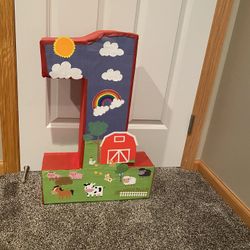 Farm Kids Birthday Number 1 Display 