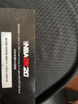 NBA 2k20 In-Game Redeemable