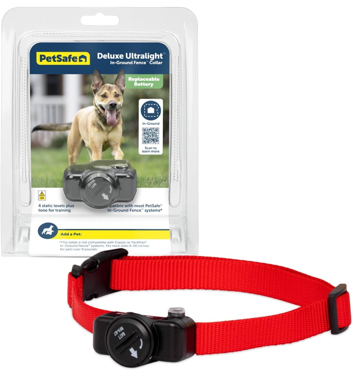 PetSafe Basic In-Ground Fence Battery-Operated Receiver Collar for Dogs & Cats