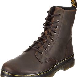 Dr. Martens unisex-adult Combs Leather- US Men 7 / US Women 8- Dark Brown