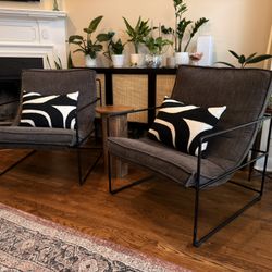 Article Accent Chairs (2) Grey