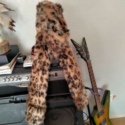 Spirit Hoods Leopard Print Faux Fur Hood