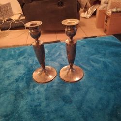 Antique Pairpoint Candlestick Holders