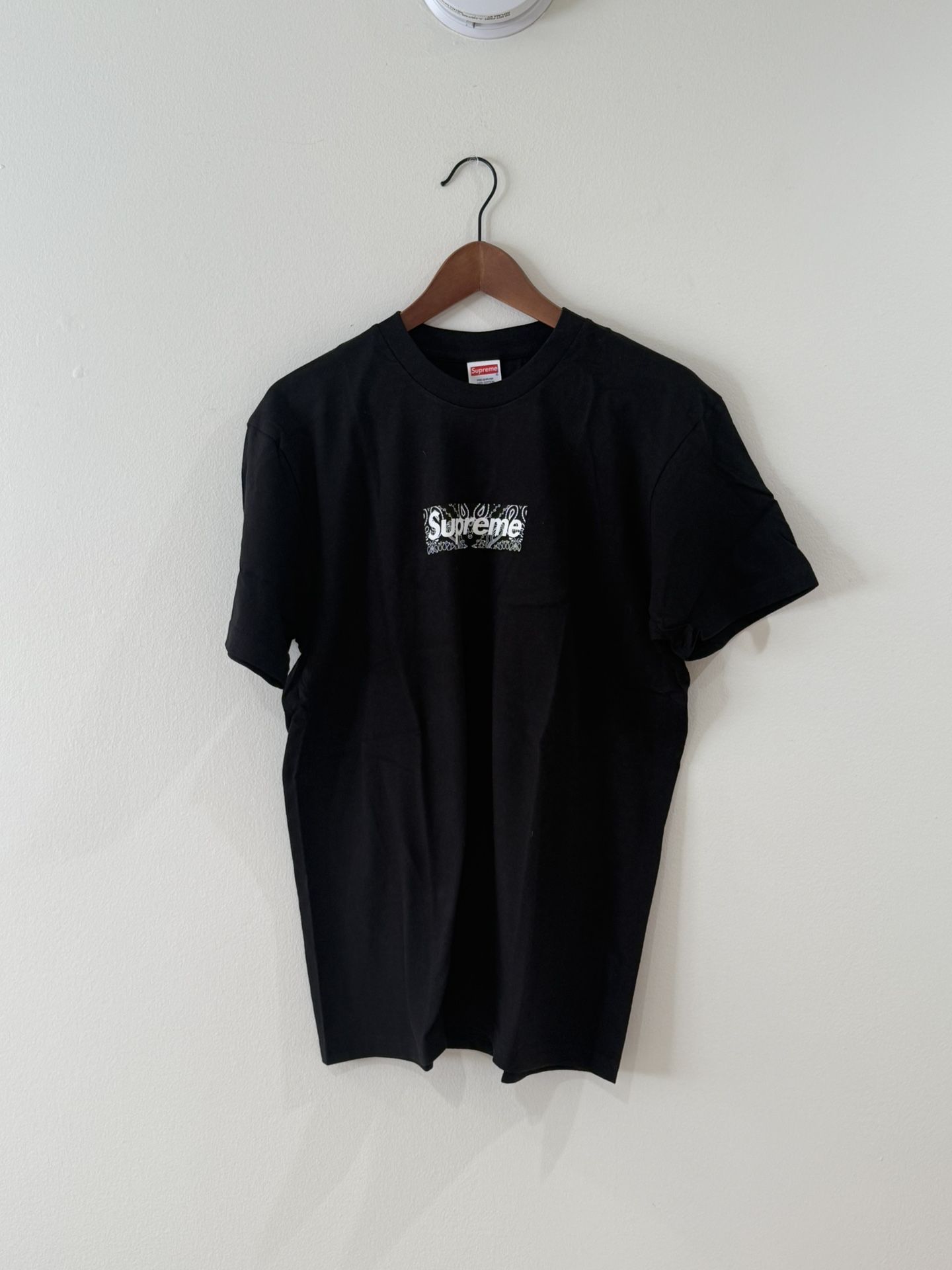 Supreme Bandana Box Logo Tee, Black, Size M, FW19