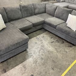 Gray Sectional Couch Sofa Chaise *DELIVERY!!