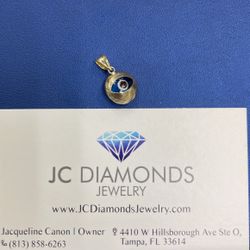 Pendant Evil Eye 14k 