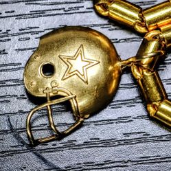 Vintage 14k Gold Football Helmet Pendant 