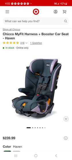 Chicco MyFit Harness + Booster Car Seat - Haven $185
