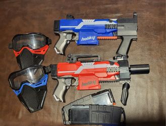 2 Foam Dart Guns With Masks