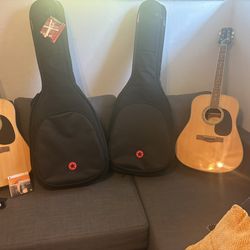 2- Unused Mitchell Acoustic Guitars With Accessories