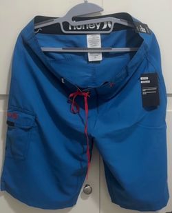 Hurley Blue Board Shorts Size 33 waist